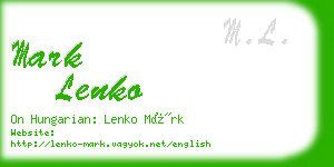 mark lenko business card